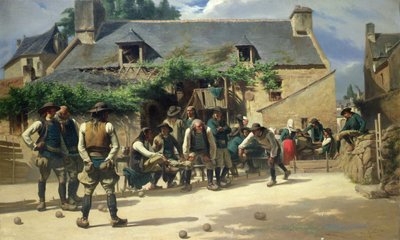 Das Boulespiel in Pont-Aven von Charles Giraud