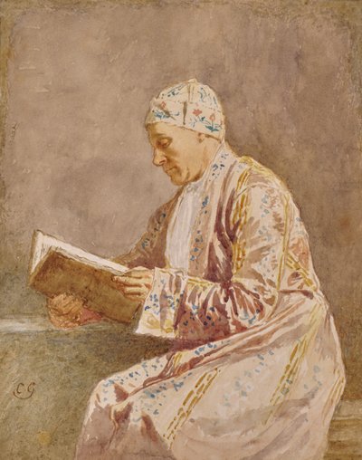 Mann beim Lesen von Charles Green