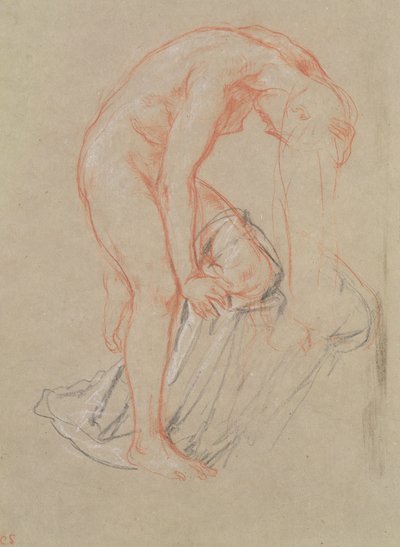 Frau beim Ausziehen von Charles Haslewood Shannon
