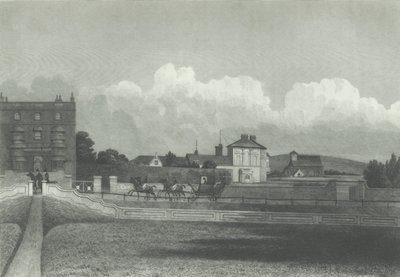 Hove Kirche, vom Meer aus, 1835 von Charles J. Smith