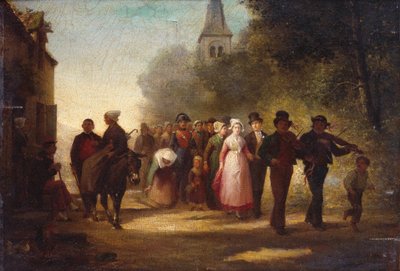 Die Dorfhochzeit, 1872 von Charles Marie Lhuillier
