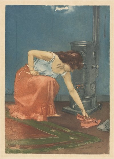 Die Pantoffeln (Farbradierung und Aquatinta) von Charles Maurin