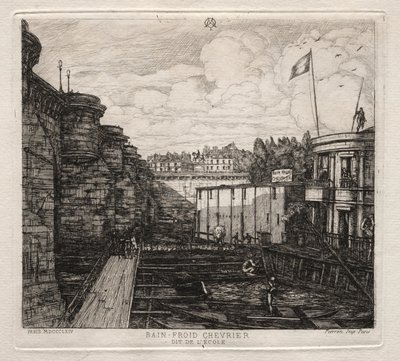 Chevriers Kaltbadeanstalt, Paris von Charles Meryon