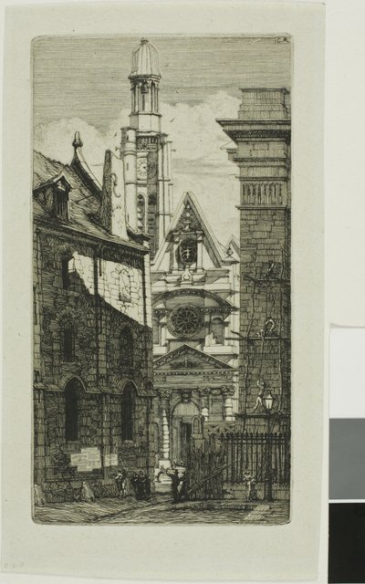 Kirche St. Etienne du Mont, Paris von Charles Meryon