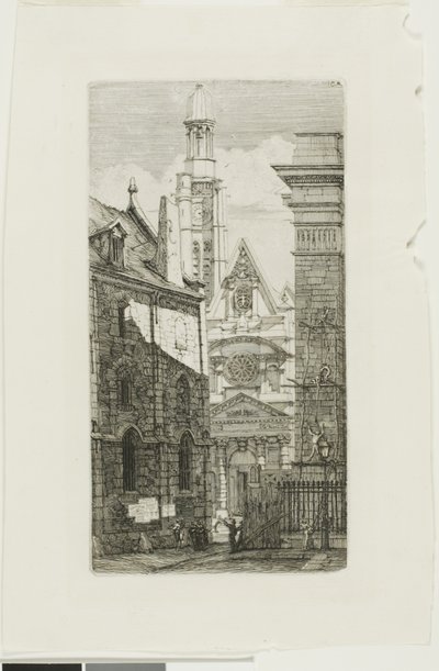 Kirche St. Etienne du Mont, Paris von Charles Meryon