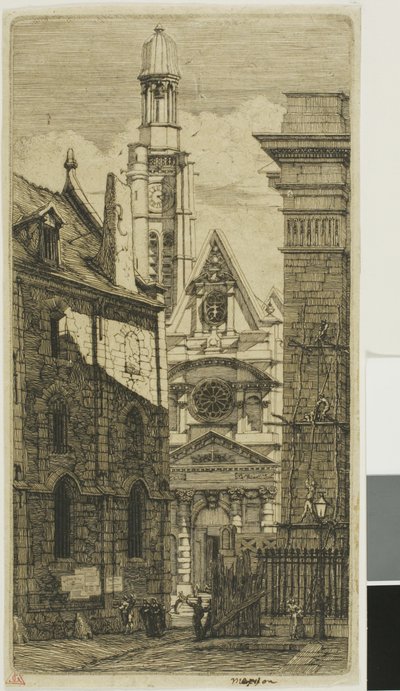 Kirche St. Etienne du Mont, Paris von Charles Meryon