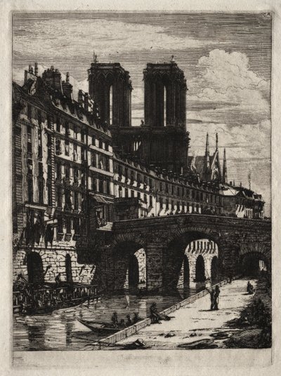 Radierungen von Paris: Le Petit Pont von Charles Meryon