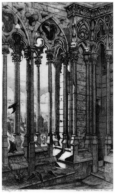 La Galerie Notre-Dame, um 1841-1868, 1924 von Charles Meryon