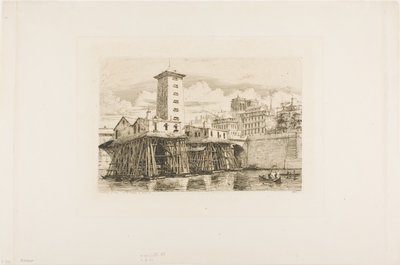 La Pompe Notre Dame, Paris von Charles Meryon