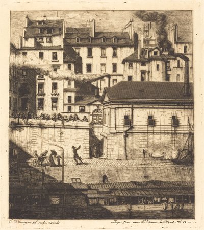 Das Leichenschauhaus, Paris von Charles Meryon