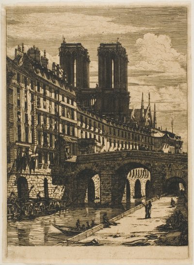 Le Petit Pont, Paris von Charles Meryon