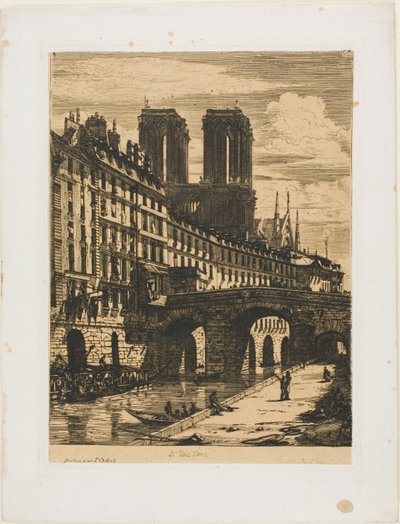Le Petit Pont, Paris von Charles Meryon