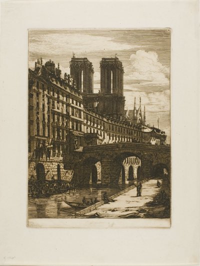 Le Petit Pont, Paris von Charles Meryon