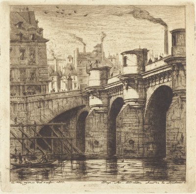 Le Pont Neuf, Paris von Charles Meryon