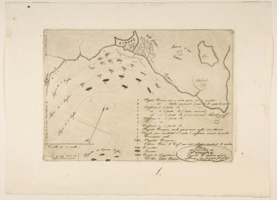 Plan der Schlacht von Sinope, 1853 von Charles Meryon