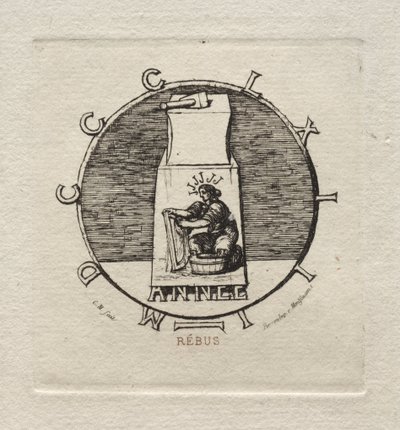 Rebus: Hier liegt die alte Vendetta, 1863 von Charles Meryon
