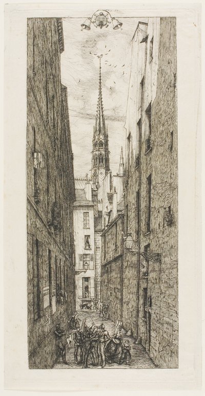 Rue des Chantres, Paris von Charles Meryon