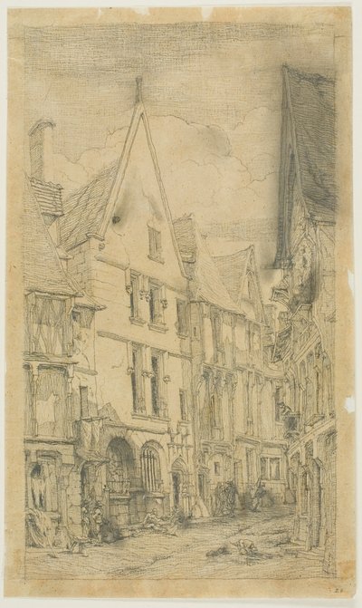 Rue des Toiles, Bourges von Charles Meryon