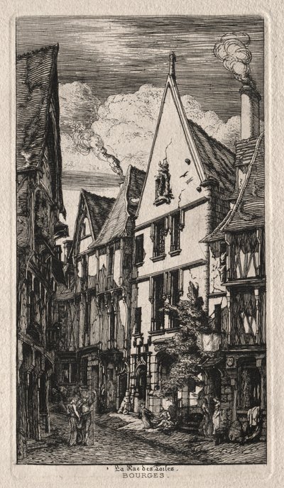 Rue des Toiles, Bourges von Charles Meryon