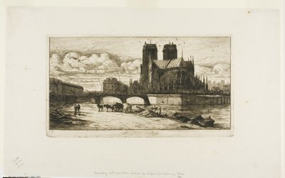 Die Apsis von Notre-Dame, Paris von Charles Meryon