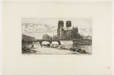 Die Apsis von Notre-Dame, Paris von Charles Meryon