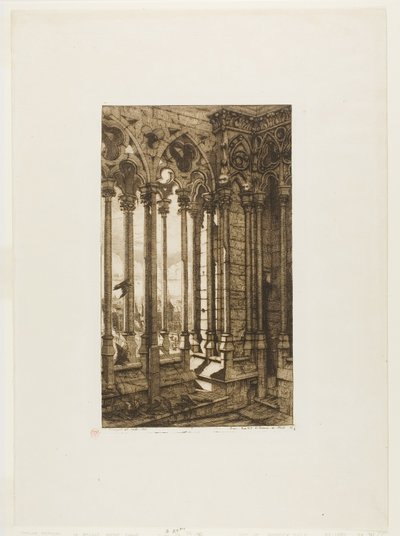 Die Galerie von Notre-Dame, Paris von Charles Meryon