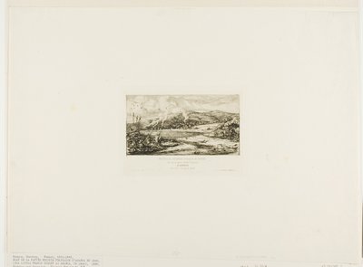 Die kleine französische Kolonie in Akaroa, 1845 von Charles Meryon