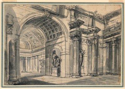 Architekturfantasie: Palastinterieur von Charles Michel Ange Challe
