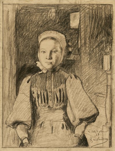 Ein junges Bauernmädchen aus der Vendée von Charles Milcendeau