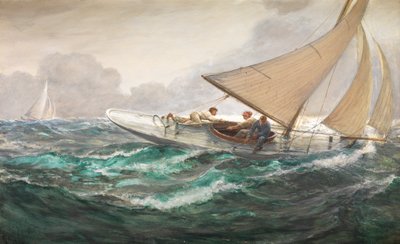 Ein Zug am Großsegel von Charles Napier Hemy