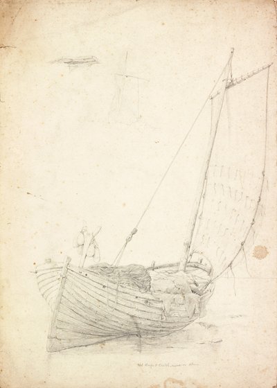 Studie eines Fischerbootes von Charles Napier Hemy