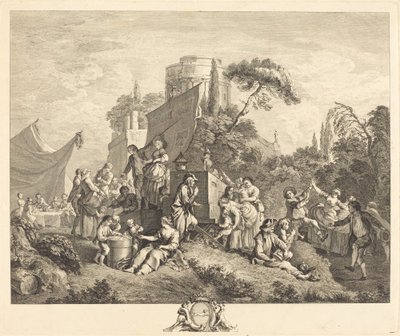 Dorffest von Charles Nicolas Cochin I after François Boucher