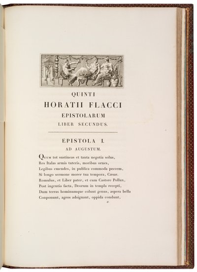 Seite aus Quintus Horatius Flaccus von Charles Percier