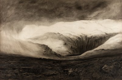 Winter, Llyn Dulyn, undatiert von Charles Potter