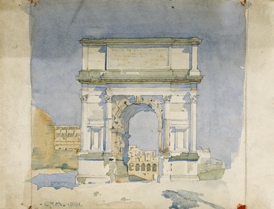 Titusbogen, Rom, 1891 von Charles Rennie Mackintosh