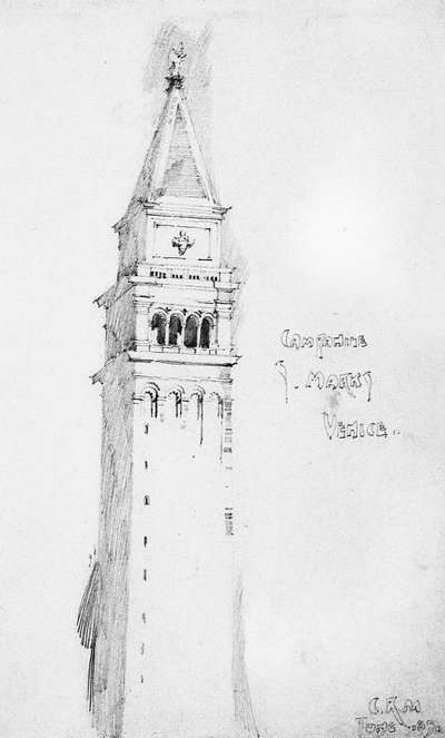 Campanile, S. Marks, Venedig, 1891 von Charles Rennie Mackintosh