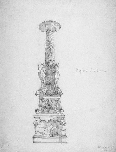 Kerzenhalter (?), Neapel Museum, 1891 von Charles Rennie Mackintosh