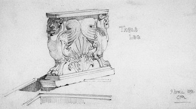Tischbein, 1891 von Charles Rennie Mackintosh
