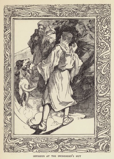 Odysseus an der Hütte des Schweinehirten von Sir John Charles Robinson