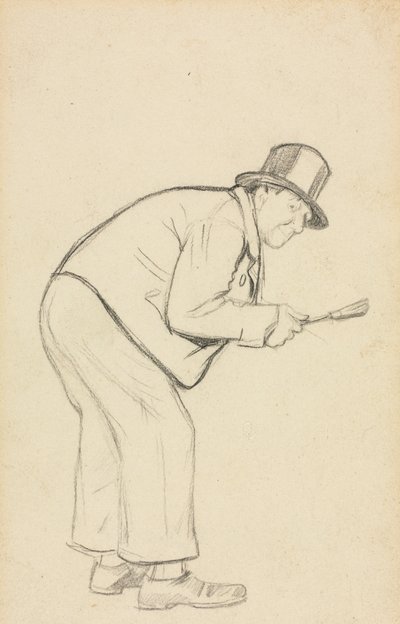 Studie für "Ein Frauenhasser" von Charles Samuel Keene
