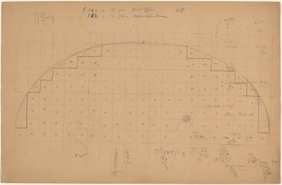 Diagramm einer Lünette [verso] von Charles Sprague Pearce