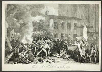Eroberung der Bastille, 14. Juli 1789 von Charles Thevenin