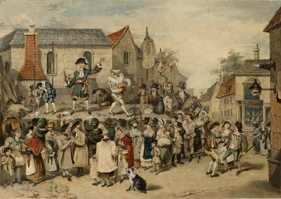 Ein Jahrmarkt in Woodstock, 1838 von Charles Turner