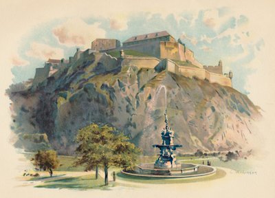 Der Castle Rock, Edinburgh, ca. 1890 von Charles Wilkinson