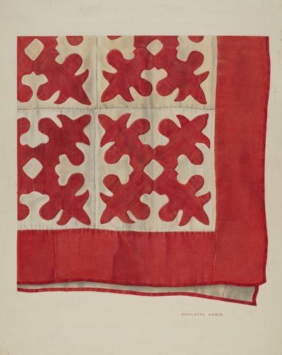 Eichenblatt-Muster-Quilt von Charlotte Angus