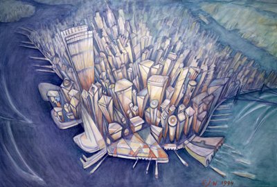 Manhattan von oben, 1994 von Charlotte Johnson Wahl