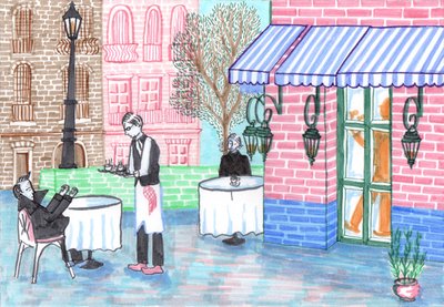Café, 2017 von Charlotte Orr