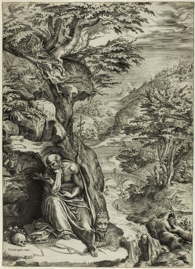 Heiliger Hieronymus in der Wüste von Cherubino Alberti