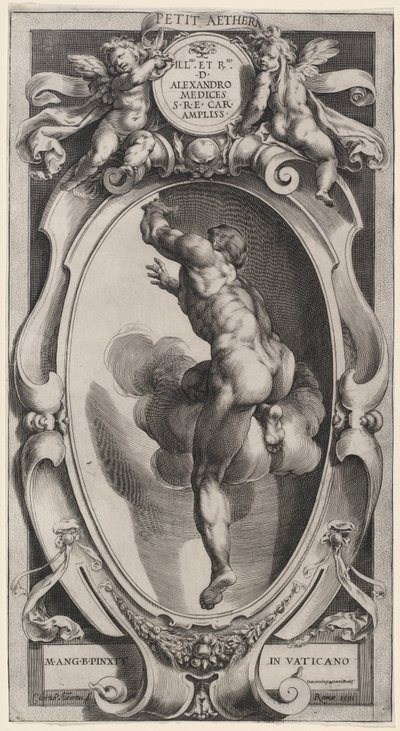 Ein gesegneter Geist von Cherubino Alberti after Michelangelo