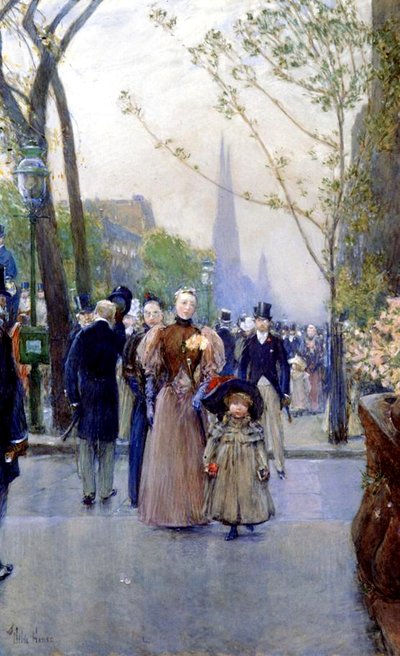5th Avenue, Sonntag von Childe Frederick Hassam